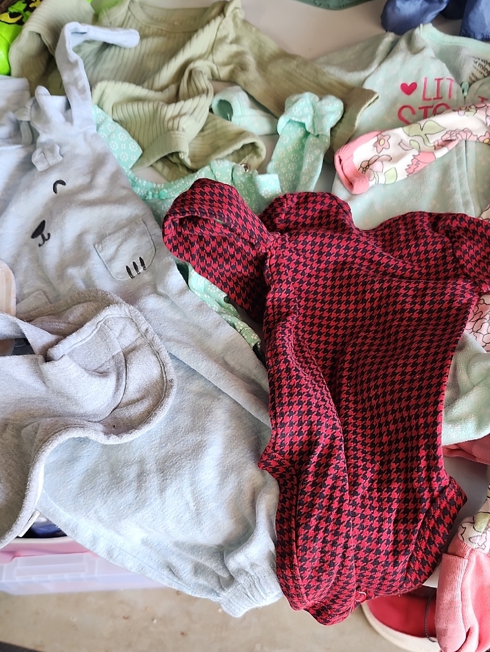 Red & Black Houndstooth Baby One-Piece Bodysuit